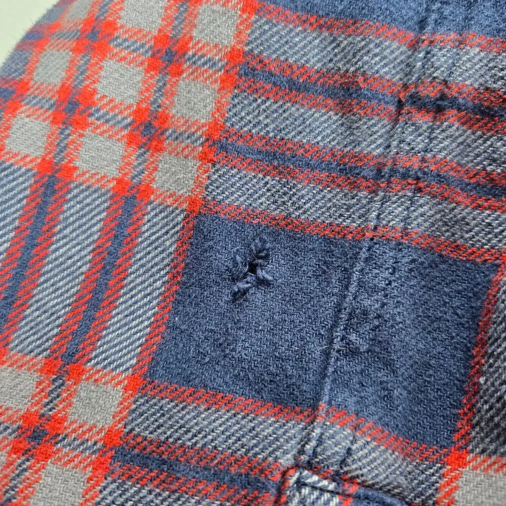Duluth Trading Flapjack Fleece Lined Snap Plaid Flannel Men's Size 2XL Tall‎